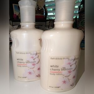 Bath & Body Works White Cherry Blossom Body Lotion 2 Full Size 8 oz NEW